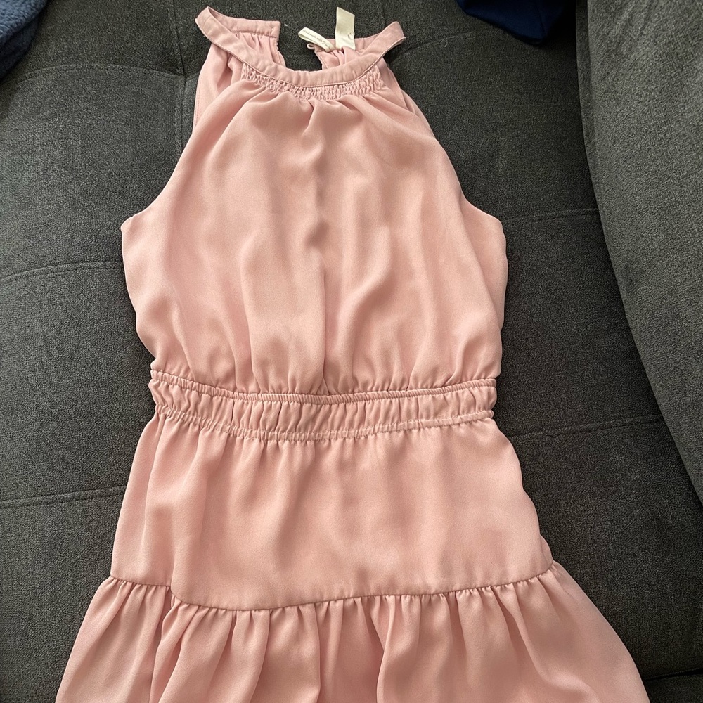 Pink Tiered Mini Dress
